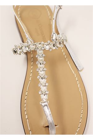 Capri sandals with silver jewel Da Costanzo | SPIETREBASICARGENTO